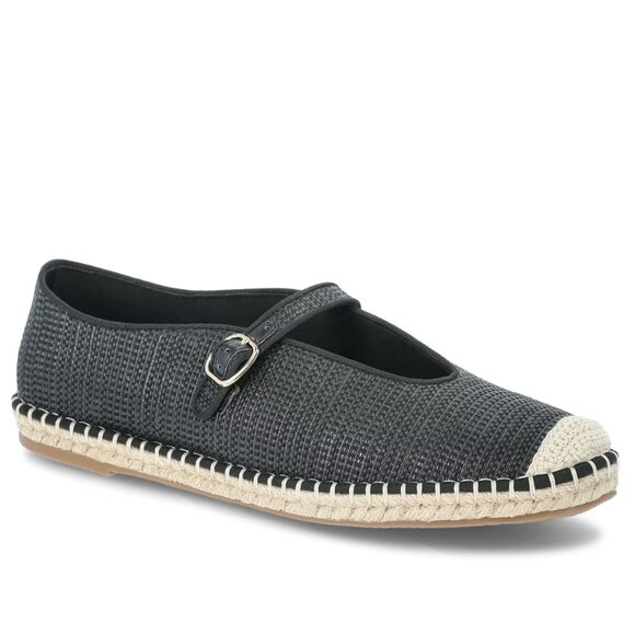 NWT, New In Box, SZ 7.5, Black & Tan Woven Mesh Mary Jane Espadrilles - Picture 2 of 2